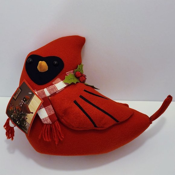 Holiday Time Holiday New Cardinal Red Bird Christmas Tree Topper W